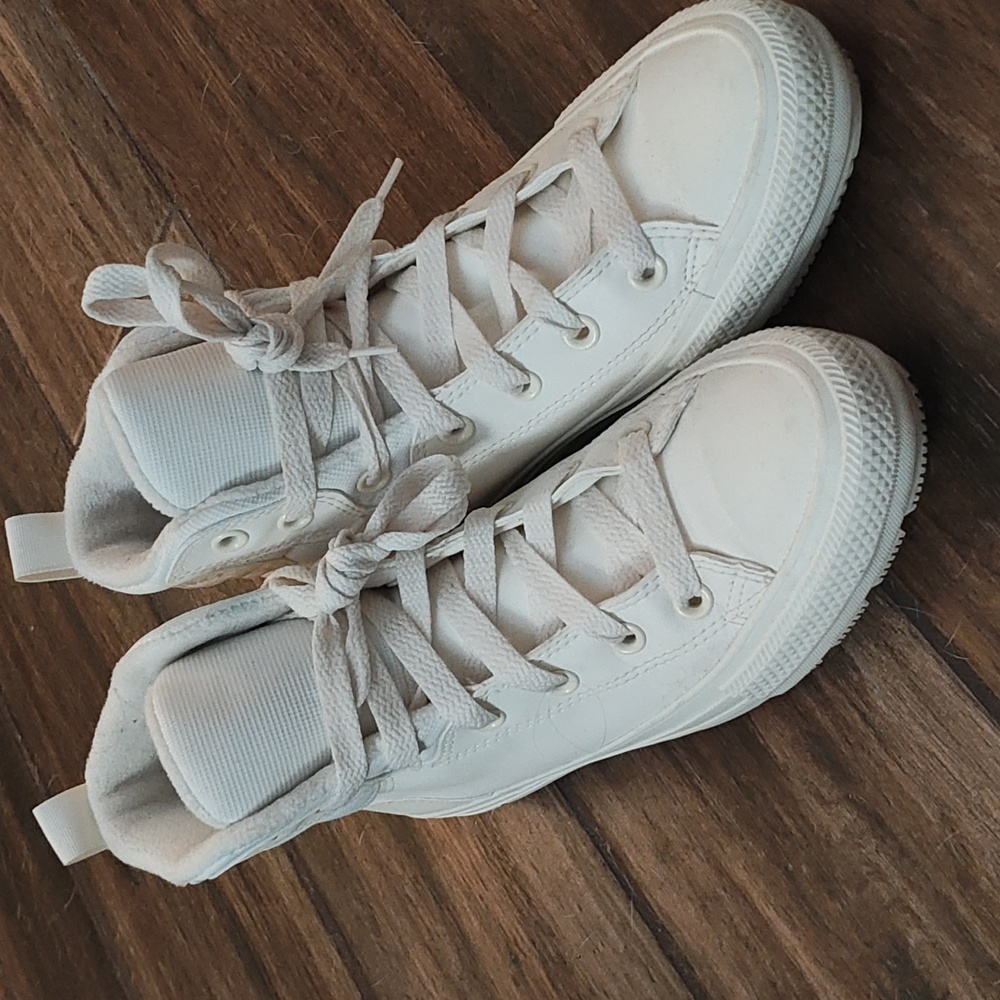 Converse women's white high tops